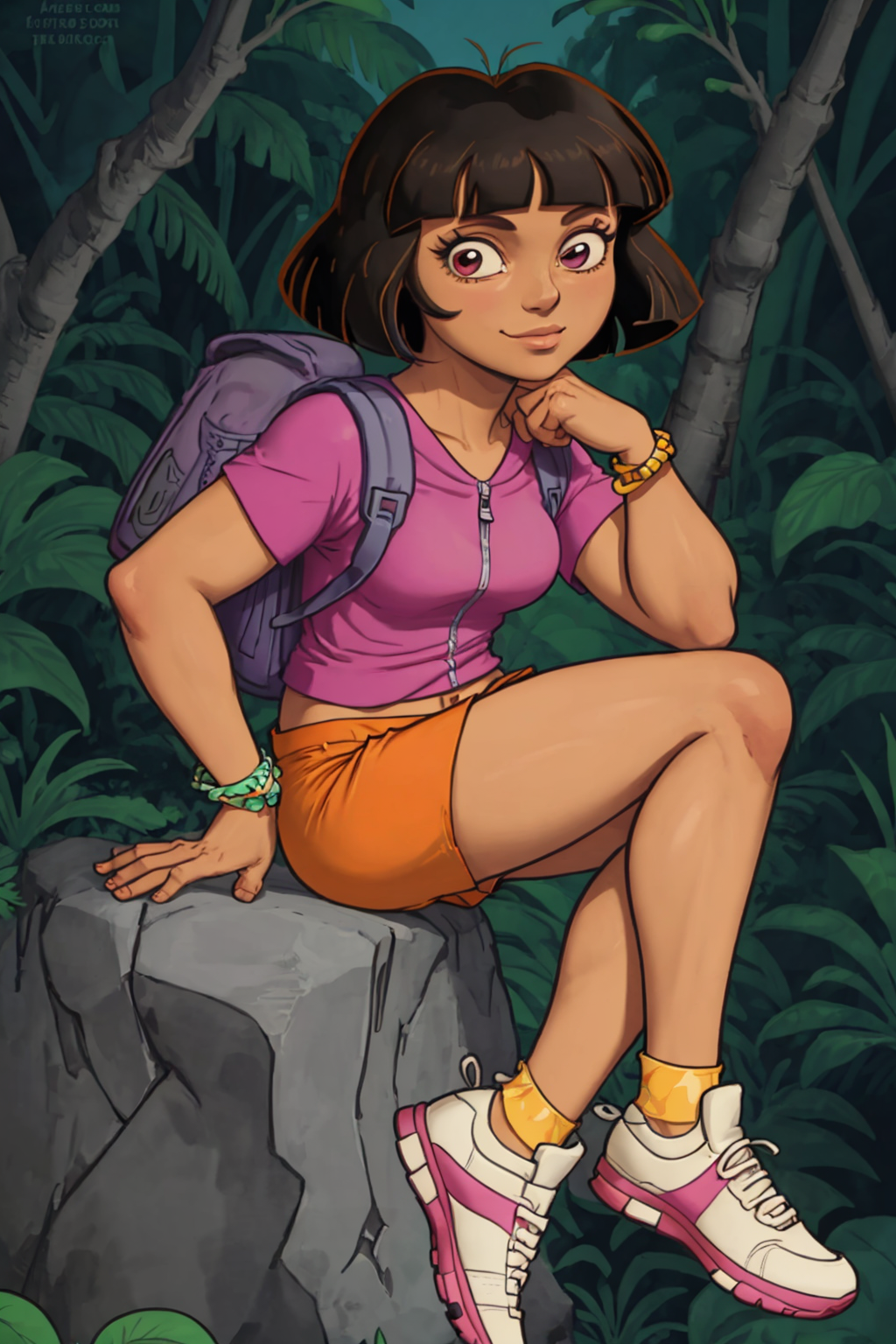 84956-1896234936-portrait of Dora the Explorer shorts bracelet backpack-Children_Stories_V1-Toon.png